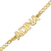 14K Gold Mini Nameplate Bracelet 14K - Adina Eden's Jewels