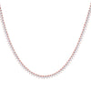 Rose Gold / 15" Three Prong Tennis Necklace - Adina Eden's Jewels