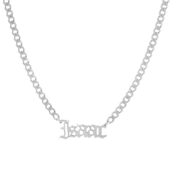 Men's Gothic Nameplate Necklace Adina Eden Jewels