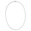 Silver / 16IN Thin Three Prong Tennis Necklace - Adina Eden's Jewels