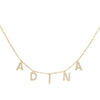 Gold Block Name Necklace - Adina Eden's Jewels