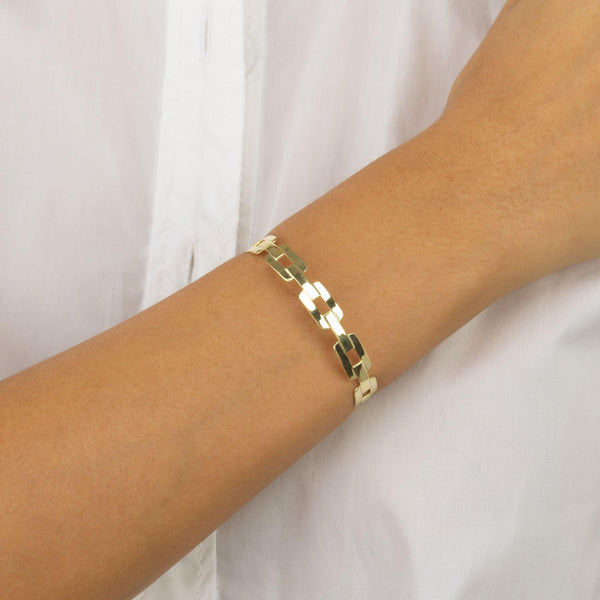 Gold Chain Bangle Bracelet Adina Eden Jewels