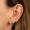  Kids Diamond Solid Heart Huggie Earring 14K - Adina Eden's Jewels