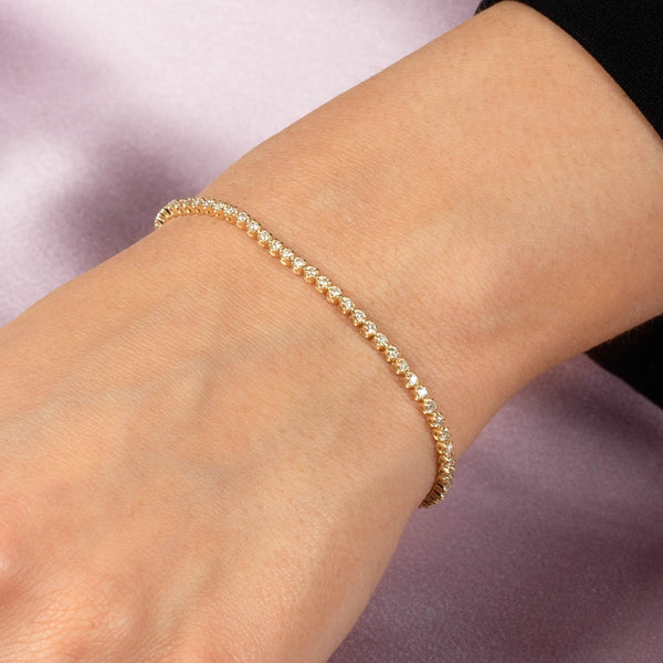 Mini Diamond Tennis Bracelet 14K | Adina Eden Jewels