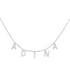 Silver Block Name Necklace - Adina Eden's Jewels