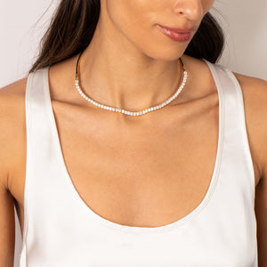 CZ Half Tennis Collar Choker