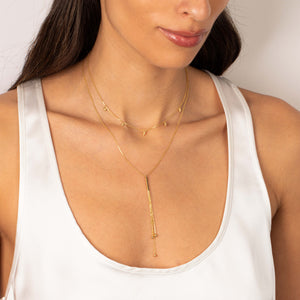 Mini Ball Station Choker Necklace 14K - Adina Eden's Jewels