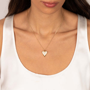 Classic Pavé Heart Necklace - Adina Eden's Jewels