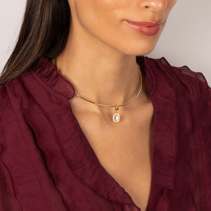 Rectangular CZ Halo Charm - Adina Eden's Jewels