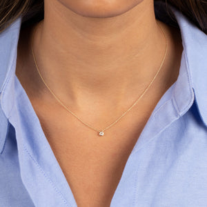  Diamond Mini Flower Necklace 14K - Adina Eden's Jewels