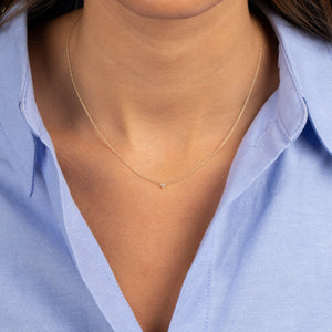  Diamond Mini Trio Cluster Necklace 14K - Adina Eden's Jewels