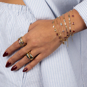  Pastel Colored Baguette Bracelet - Adina Eden's Jewels