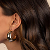  Solid Graduated Dome Open Hoop Earring - Adina Eden's Jewels