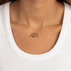  Solid Script Monogram Pendant Necklace - Adina Eden's Jewels