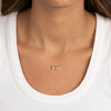  Solid Double Initial X Heart Necklace - Adina Eden's Jewels