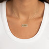  Pave Outlined Bubble Nameplate Necklace - Adina Eden's Jewels