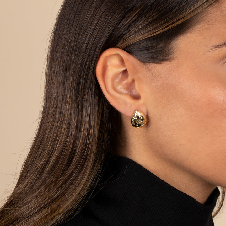  Colored Scattered Multi Shape Teardrop Stud Earring - Adina Eden's Jewels