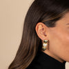  Solid/Pave Puffy Heart Drop Stud Earring - Adina Eden's Jewels