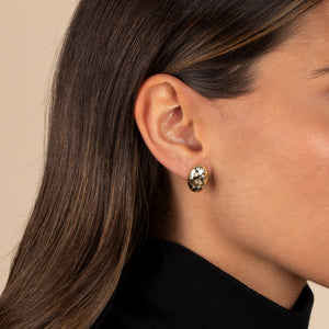  Colored Scattered Multi Shape Pebble Stud Earring - Adina Eden's Jewels