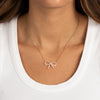  Thin Pave Bow Necklace - Adina Eden's Jewels