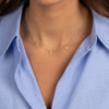 Diamond Pave Triple Initial Necklace 14K - Adina Eden's Jewels