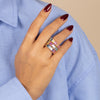  Pastel Colored Baguette Band Ring - Adina Eden's Jewels