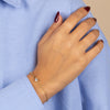  CZ Heart Pendant Double Chain Bracelet - Adina Eden's Jewels