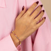  CZ Multi Colored Baguette Chain Bracelet - Adina Eden's Jewels