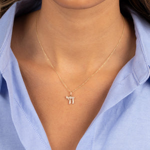  Diamond Pave Chai Necklace 14K - Adina Eden's Jewels