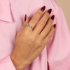  Pastel Princess Cut Band Ring - Adina Eden's Jewels