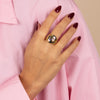 Colored Multi Shape Scattered Dome Ring - Adina Eden's Jewels