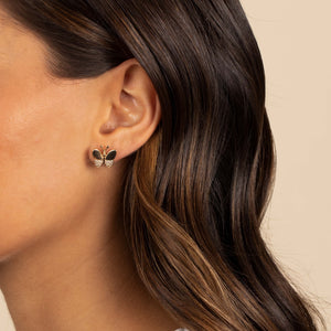  Kids Solid/Pave Butterfly Stud Earring - Adina Eden's Jewels