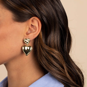  Pearl Scattered Heart Drop Earring - Adina Eden's Jewels
