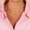  Colored CZ Multi Shape Dangling Necklace - Adina Eden's Jewels