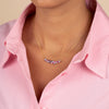  Colored Multi Shape Curved Bar Necklace - Adina Eden's Jewels