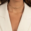  Double Snake Chain Knotted Choker Necklace - Adina Eden's Jewels
