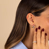  Multi Colored Baguette Open Hoop Earring - Adina Eden's Jewels