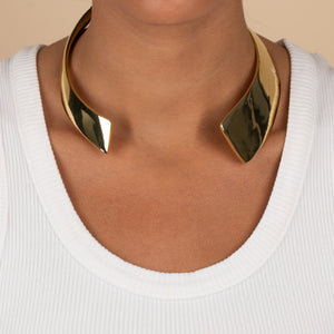  Solid Wide Open Collar Cuff Choker - Adina Eden's Jewels