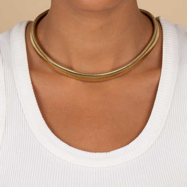 Solid Snake Chain Necklace – Adina Eden