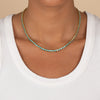  Turquoise CZ Bezel Tennis Necklace - Adina Eden's Jewels