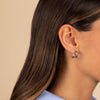  Multi Colored Baguette Open Hoop Earring - Adina Eden's Jewels