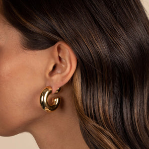  Two Way Ball X Hoop Stud Earring - Adina Eden's Jewels