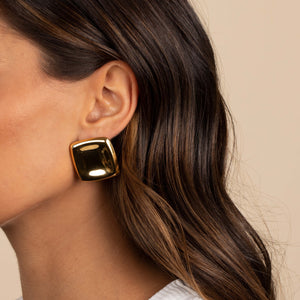  Solid Large Square Stud Earring - Adina Eden's Jewels