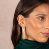  Tennis X Herringbone Fringe Drop Stud Earring - Adina Eden's Jewels