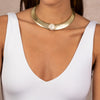  Pave Circle Accented Graduated Snake Choker Necklace - Adina Eden's Jewels