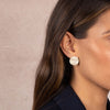  Pave Indented Circle On The Ear Stud Earring - Adina Eden's Jewels