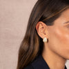  Pave Puffy On The Ear Stud Earring - Adina Eden's Jewels