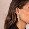  CZ Chandelier Dangling Drop Stud Earring - Adina Eden's Jewels