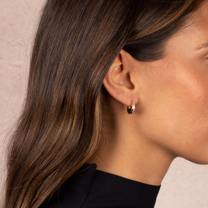  Pave Lined Graduated Huggie Earring - Adina Eden's Jewels