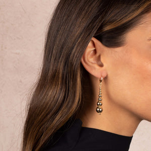  Graduated Ball Drop Huggie Earring - Adina Eden's Jewels